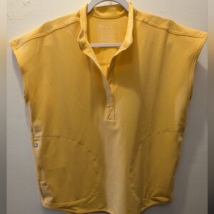 Figs Rafela Yellow Scrub Top S